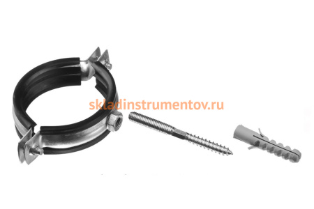 Трубный хомут с гайкой Зубр оцинк 1/2  1шт  37866-20-24