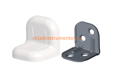 Уголок с заглушкой MFK-TORG 24х24х25х1.2 белый 1 24 24 1