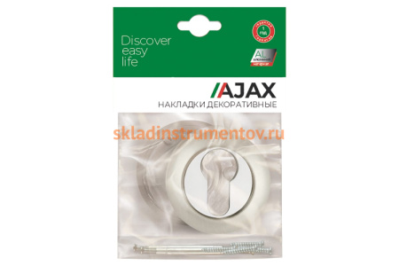 Накладка под цилиндр AJAX ET JR SN/CP-3 матовый никель/хром 41397
