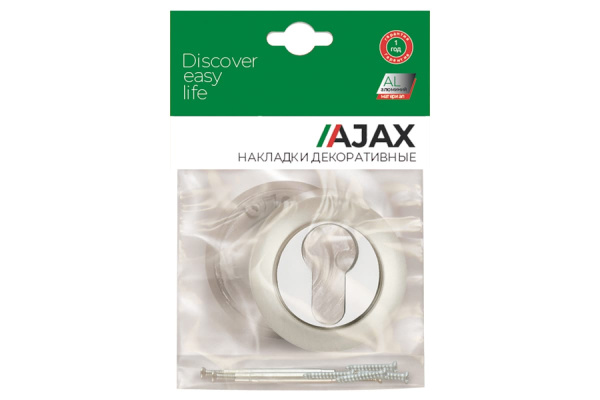 Накладка под цилиндр AJAX ET JR SN/CP-3 матовый никель/хром 41397