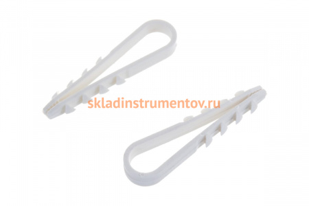 Дюбель-хомут для круглого кабеля Зубр ДХ-К, 5 - 10 мм, 100 шт, нейлоновый 30911-10