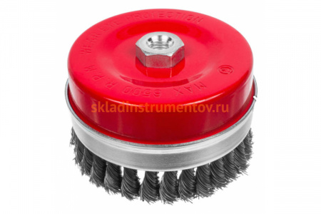 Щетка-крацовка усиленная скрученная проволока 125 мм РемоКолор 45-2-212