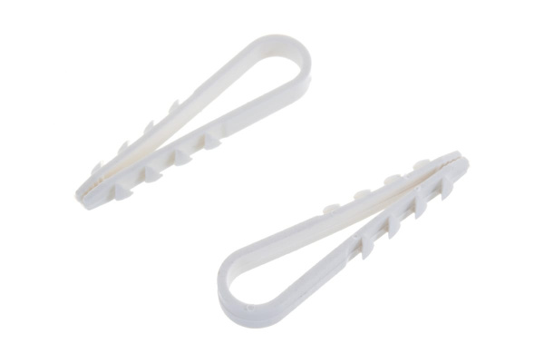 Дюбель-хомут для круглого кабеля Зубр ДХ-К, 5 - 10 мм, 100 шт, нейлоновый 30911-10