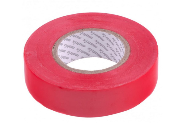 Изолента MATRIX ПВХ, 19 мм х 20 м, красная, 150 мкм 88779