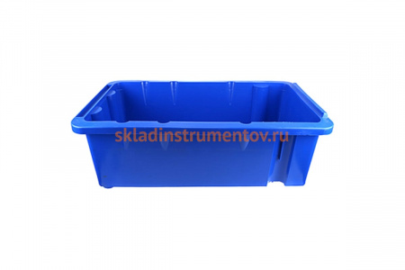 Сплошной синий ящик Тара.ру п/э 665х370х223 23064