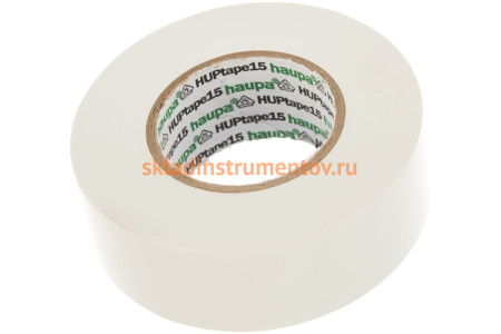 Изолента HAUPA ПВХ белый 25 ммх20 м, d 74 мм 263864