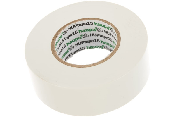 Изолента HAUPA ПВХ белый 25 ммх20 м, d 74 мм 263864