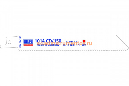 Полотно универсальное 1014 CD/150 Bi-metall (5 шт; 150х19х1.27 мм; 130 мм; 10/14 TPI) WILPU 1356500005