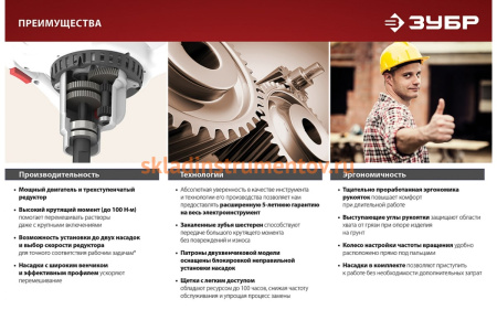 Ручной электрический миксер ЗУБР МР-1600-2