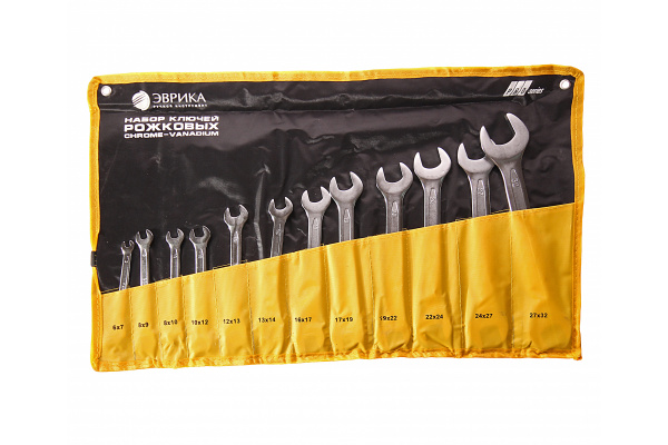 Набор рожковых ключей 6-32мм планшет 12 предметов ЭВРИКА ER-51120