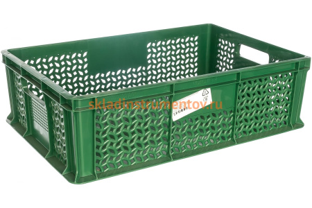 Ящик с ручками Тара.ру 600х400х180 мм, зеленый 16686