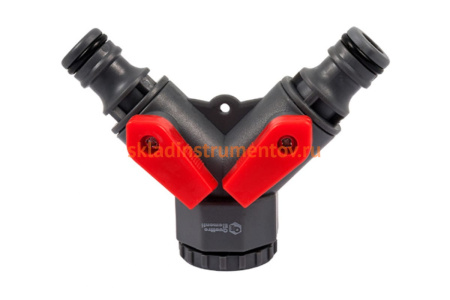 Разветвитель двухканальный (1/2"; 3/4") QUATTRO ELEMENTI 646-027