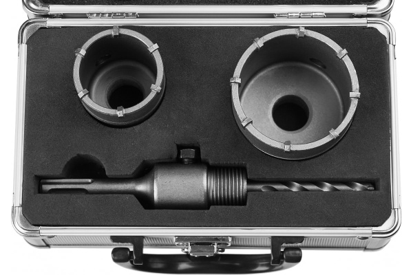 Набор коронок по бетону с оснасткой Мастер (50 мм; 68 мм; SDS-plus; кейс) ЗУБР 29211-H2