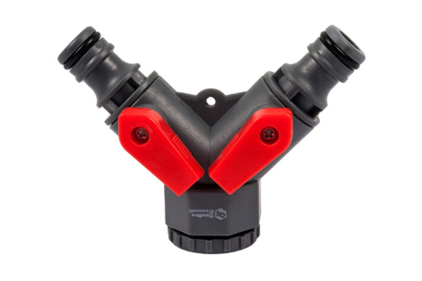 Разветвитель двухканальный (1/2"; 3/4") QUATTRO ELEMENTI 646-027