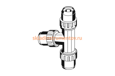 Тройник соединительный "ШиреФит" (16х16х16 мм) для трубопровода Зубр 51505-16