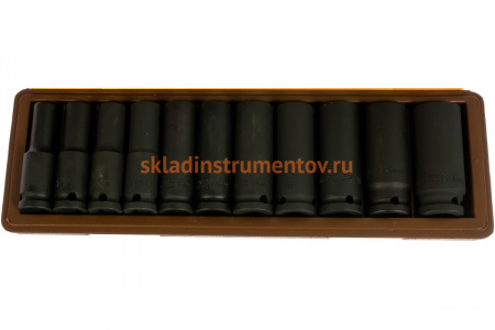 Набор торцевых ударных глубоких головок (11 предметов; 10-24 мм; 1/2DR) Ombra 912511 55509