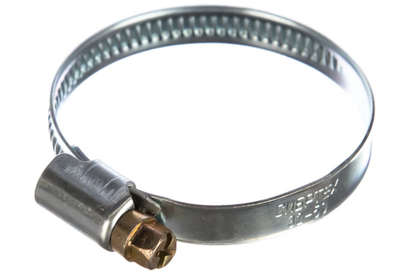 Металлические хомуты СИБРТЕХ, стандартное болтовое крепление, 32-50мм, 2шт, ширина 9мм, 47660