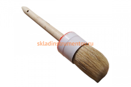 Круглая кисть SANTOOL №12 45 мм с деревянной ручкой 010115-012