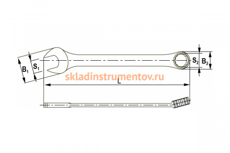 Гаечный ключ Thorvik CWI0916 комбинированный дюймовый 9/16 52912