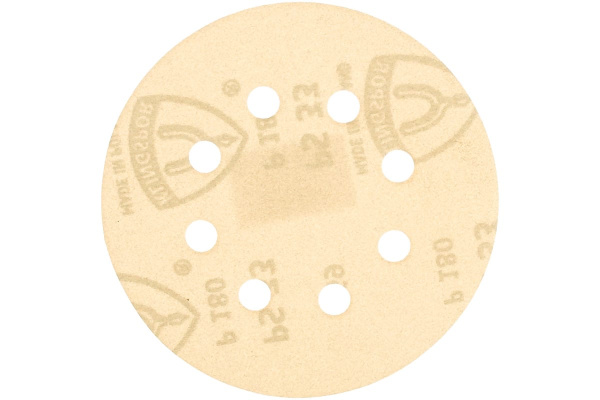 Круг шлифовальный на липучке для обработки красок, лаков и шпаклевок (125 мм; Р180; 8 отверстий) KLINGSPOR 147837
