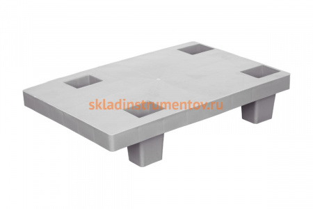 Сплошной паллет на ножках, серый, 600х400х130 мм Тара.ру 16318