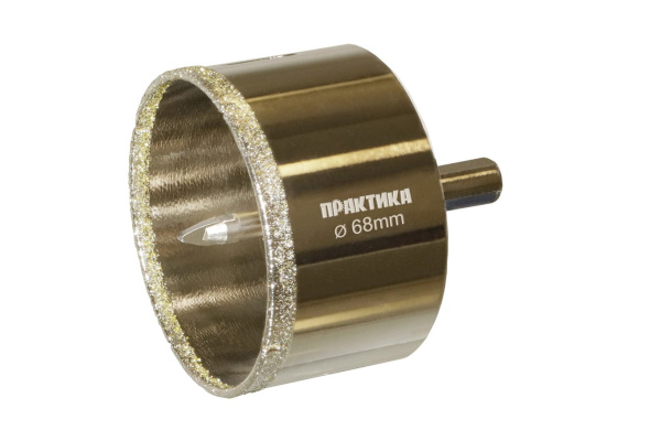 Коронка алмазная по керамограниту/керамике Профи (68х70 мм) ПРАКТИКА 917-712