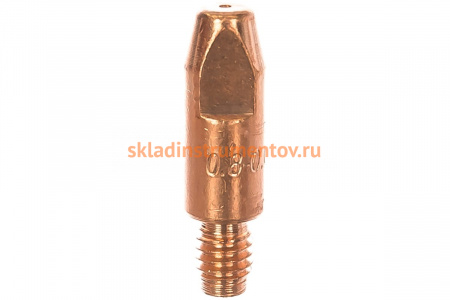 Наконечник токопроводящий (E-Cu; М6х28; 0.8 мм) для горелок MIG/MAG Сварог ICU0004-08