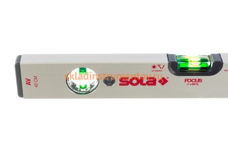 Уровень, L - 40 см, 2 глазка SOLA AV 40 01110501