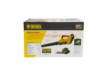 Аккумуляторная воздуходувка DENZEL RB180-36 36 В, 4 А*ч 59610
