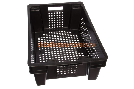 Ящик, 600x400x200мм черный, вес 1.4 кг Тара.ру 00342