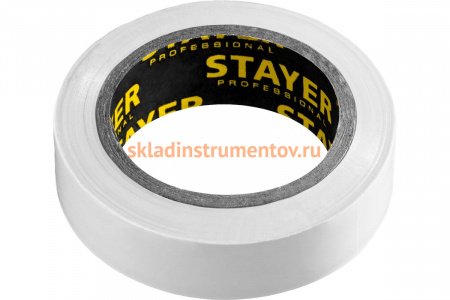 Изолента ПВХ STAYER Protect-10 10м 0,13х15 мм, белая 12291-W
