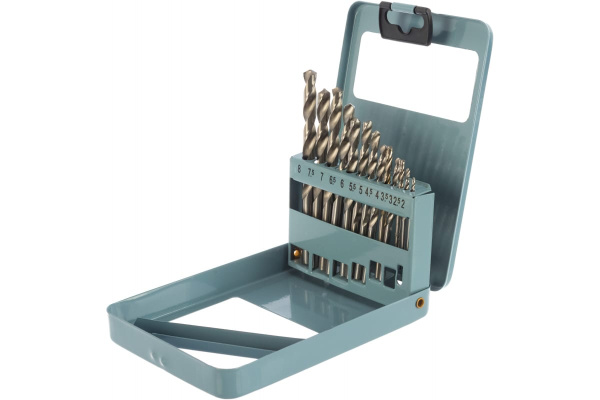 Набор сверл по металлу 2 - 8 мм, металлический короб, 13 шт. РемоКолор 36-8-301