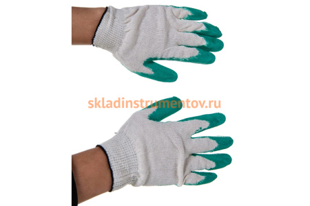 Мужские перчатки х/б с одинарным латексным покрытием Archimedes STABI 91978