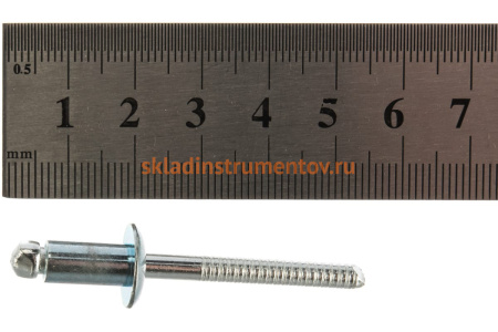 Заклепка вытяжная открытая сталь/сталь St/St (50 шт; 6.4x12 мм; Борт: Стандарт) MESSER 114016412-50