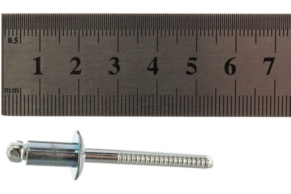 Заклепка вытяжная открытая сталь/сталь St/St (50 шт; 6.4x12 мм; Борт: Стандарт) MESSER 114016412-50