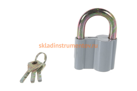 Навесной замок КУРС корпус из алюминиевого сплава, стальная дужка, 60 мм 67015