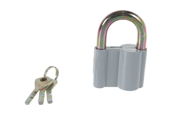 Навесной замок КУРС корпус из алюминиевого сплава, стальная дужка, 60 мм 67015