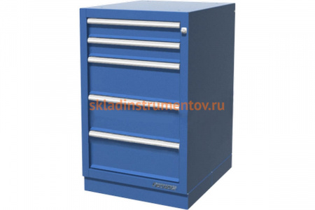 Верстачная тумба с 5 ящиками, синяя FERRUM 01.405R-5015