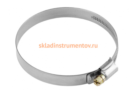 Хомуты "ЭКСПЕРТ" Зубр из нержавеющей стали с накатной лентой НЛ-12, 25-40 мм, 100 шт 37822-25-40-100