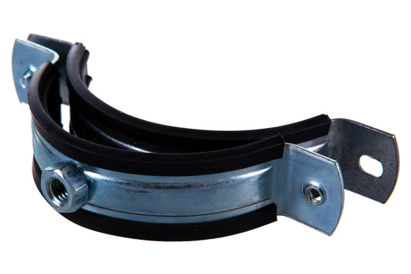 Сантехнический хомут для труб СИБРТЕХ 74-80, резиновый уплотнитель 48170