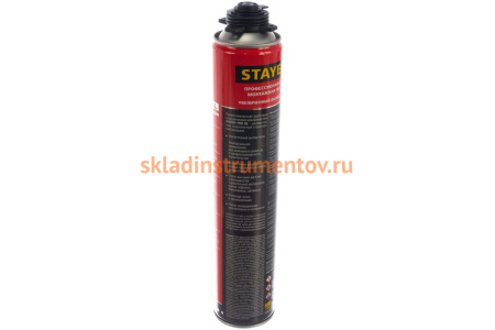 Монтажная пена STAYER PRO 65 800 мл с увеличенным выходом, пистолетная, всесезонная 41137