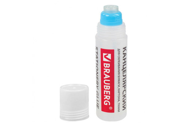 Канцелярский клей с силиконовым аппликатором BRAUBERG 125 мл. 228403