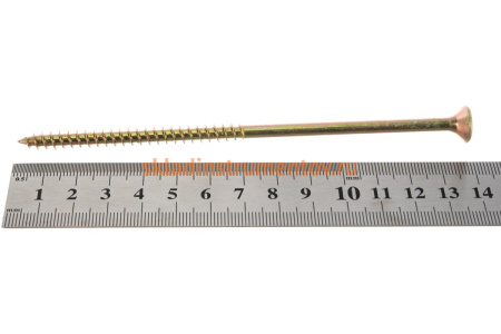 Универсальные шурупы для дерева, ДСП, ДВП Зубр желтопассивированные, PZ, 6,0x140мм, ТФ0, 600 штук 4-300390-60-140