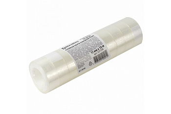 Канцелярская клейкая лента BRAUBERG 15 мм х 10 м, 10 шт., прозрачная 227258