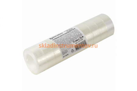Канцелярская клейкая лента BRAUBERG 15 мм х 10 м, 10 шт., прозрачная 227258