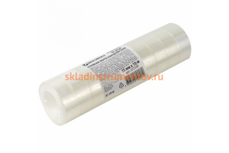 Канцелярская клейкая лента BRAUBERG 15 мм х 10 м, 10 шт., прозрачная 227258
