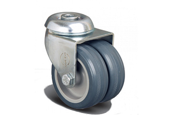 Колесо аппаратное сдвоенное под болт М10 75 мм MFK-TORG ET04-MKT-75