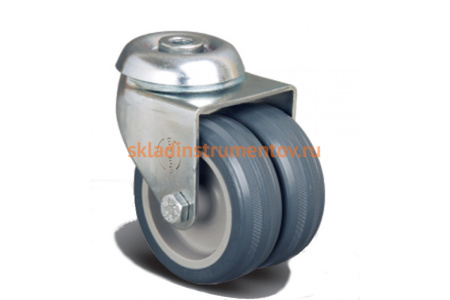 Колесо аппаратное сдвоенное под болт М10 75 мм MFK-TORG ET04-MKT-75