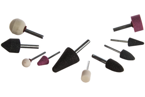 Набор абразивных мини-шарошек-насадок для дрелей (3,2/6 мм; 10 шт.) ЗУБР 35998-H10