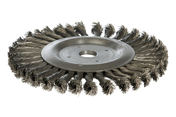 Щетка дисковая цилиндрическая со жгутовой стальной проволокой Мастер 076 (100 мм; 22.2 мм) Профоснастка 20108002